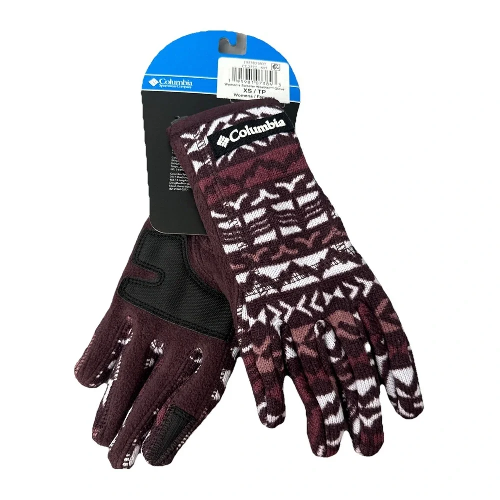 Columbia Women's Sweater Weather Glove Moonvista Madras‎ Multi, Size XS/TP New